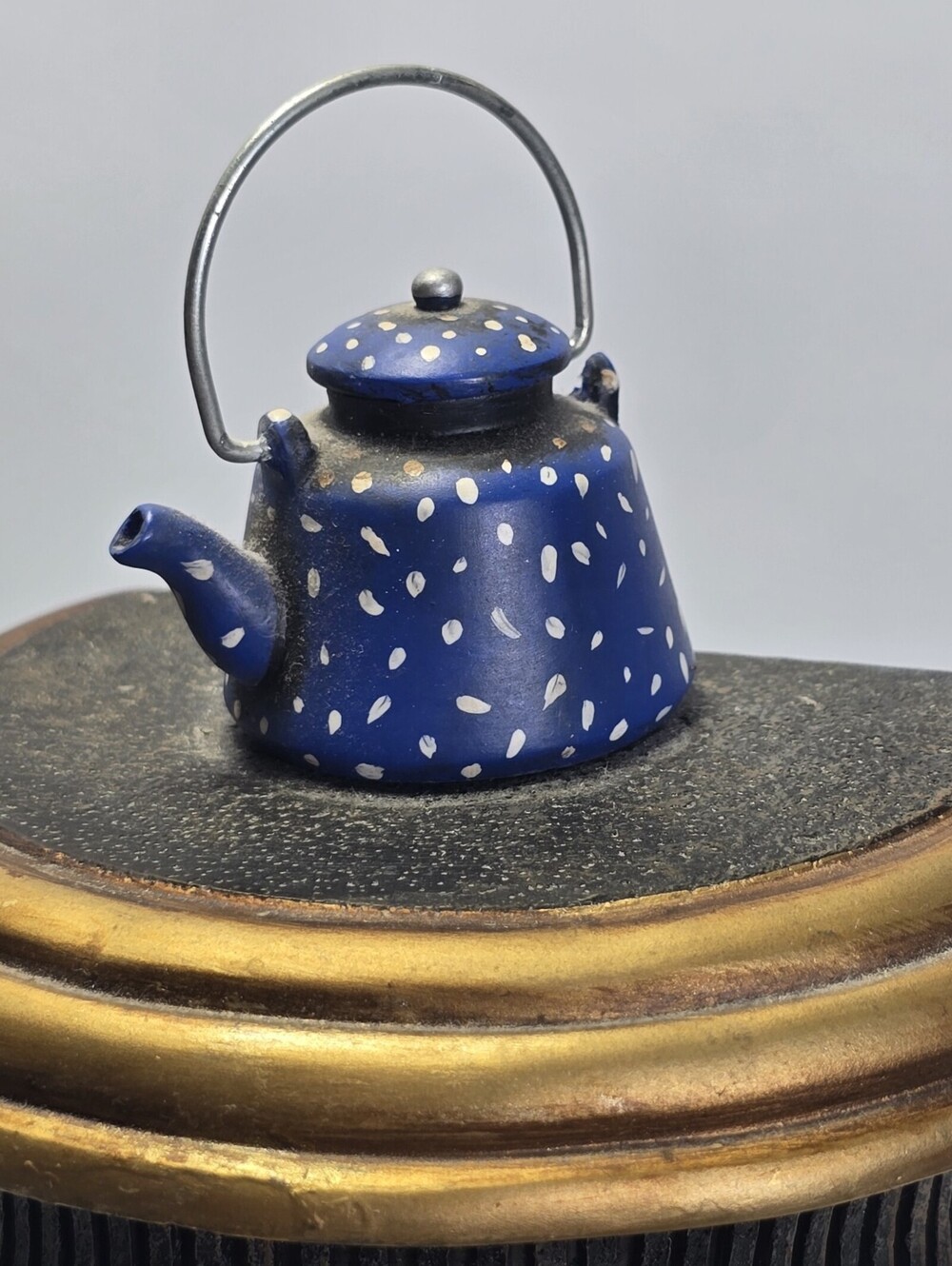 Vintage Ceramic Novelty Stove Teapot Clock – Blue & White – Pristine Condition! - Picture 6 of 8